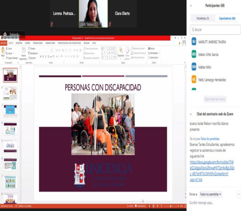Jornadas de capacitaciones, tema: Normas jurídicas en discapacidad, consultorios jurídicos incluyentes
