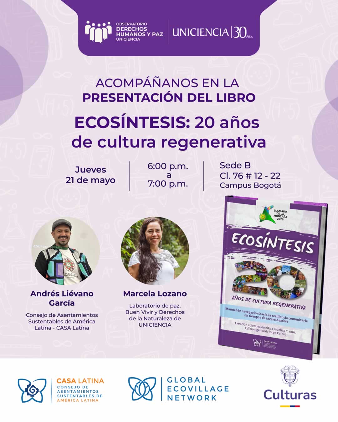 Presentación ECOSÍNTESIS: 20 años de cultura regenerativa | UNICIENCIA