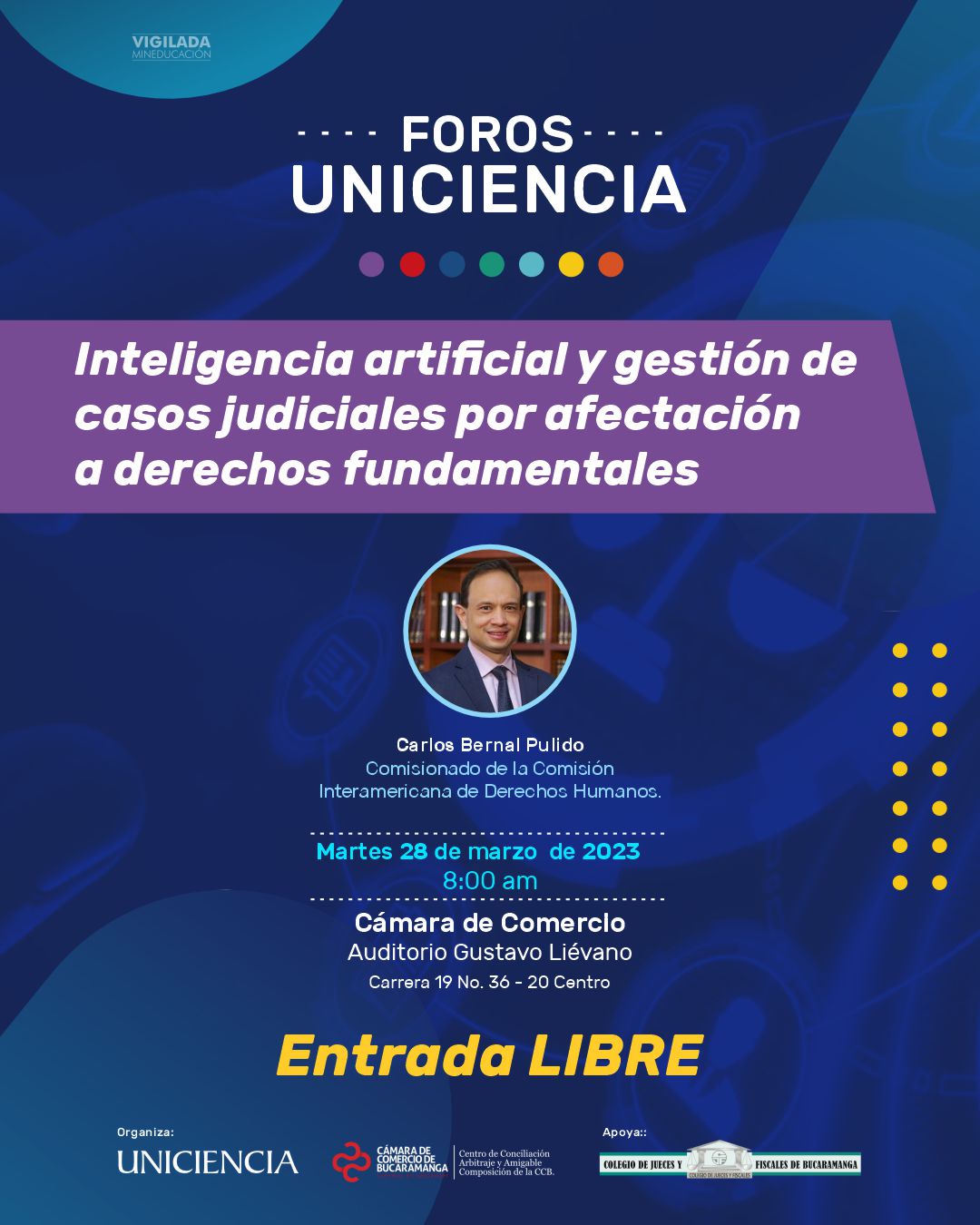 Foro - Inteligencia artificial y gestión de casos judiciales por afectación a derechos fundamentales | UNICIENCIA