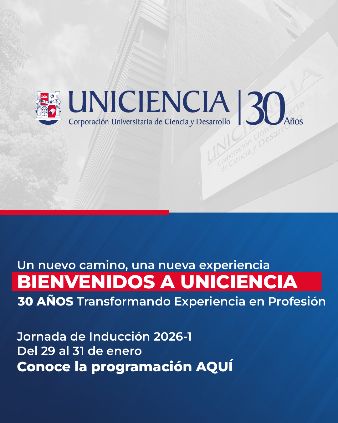 Programación Jornada de Inducción Multicampus | UNICIENCIA