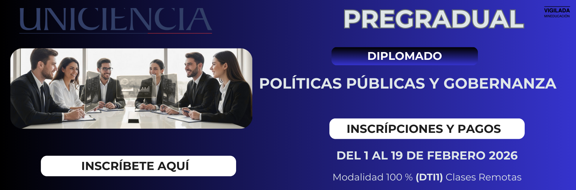 Pregradual Diplomado en Políticas Públicas y Gobernanza | UNICIENCIA